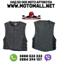 Кожен мото елек ICON VEST RED D3O мото чопър, снимка 1