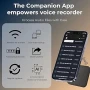 Диктофон с AI транскрипция и резюме FOCASE REC Аудио рекордер Мини AI гласов рекордер, снимка 5