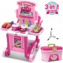 Детска кухня Kitchen little Chef - Розова, 3 в 1, снимка 1 - Играчки за стая - 38248798