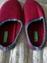Тъмно червени чехли за паркет, снимка 1 - Чехли - 30834348