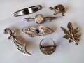 Уникална колекция от сребърни брошки., снимка 1 - Колиета, медальони, синджири - 44493167