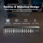 24-портов PoE превключвател, 10/100Mbps PoE+ портове, 2 Gigabit Ethernet Uplink, снимка 5