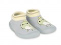 Полски бебешки обувки чорапки, Сиви с динозавър, снимка 1 - Бебешки обувки - 38765894