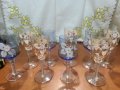 Стъклени чаши за вино Бохемия , снимка 1 - Антикварни и старинни предмети - 44343746