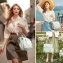 YESBAG Изолирана Чанта за Обяд за Жени, Практична и Здрава, Синя, снимка 6
