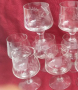 Ретро стъклени чаши гравирани, снимка 1