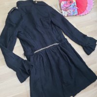 Неповторимо! ТОП!!!Дълго дамско палто в черно AMN Italy, снимка 3 - Палта, манта - 30603956