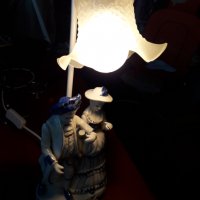Ретро порцеланова нощна лампа , снимка 7 - Антикварни и старинни предмети - 31269339
