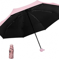 Нов сгъваем ултра лек преносим чадър предпазва от слънце и дъжд, снимка 2 - Други - 36378448