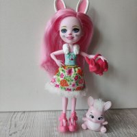 Кукла зайче с любимец  Енчантималс Enchantimals  13лв., снимка 4 - Кукли - 37446440