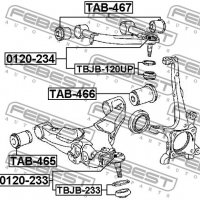 Тампон носач 4865560040 TAB466 Lexus Toyota Тойота  Лексус, снимка 2 - Части - 29899303