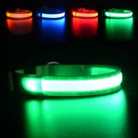 MASBRILL светеща LED яка за кучета с акумулатор, водоустойчива, 3 режима, снимка 1 - За кучета - 34183212