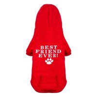  Тениска - Pet Hoodie Red Hoodie Best Friend Ever, снимка 1 - Други животни - 44200695