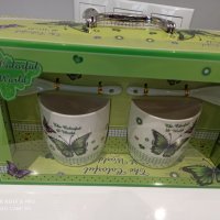 Порцеланови чаши за чай с пеперуди, снимка 2 - Чаши - 31169146