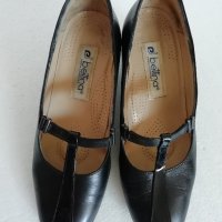 Кожени черни обувки, италиански, номер 36, снимка 3 - Дамски обувки на ток - 38043869