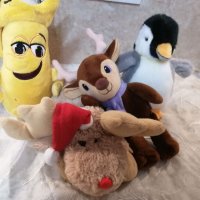 Коледни симпатични плюшени играчки - еленче, пингвинче, маймунка, и банан от Лидл, снимка 2 - Плюшени играчки - 30896832