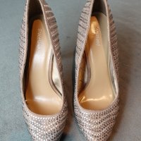 Graceland дамски обувки на висок ток с метални пайети по тях, снимка 5 - Дамски обувки на ток - 40180220