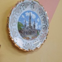 Красива антикварна френска порцеланова чиния за стена Limoges , снимка 4 - Антикварни и старинни предмети - 38935277