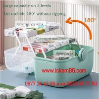 Голям куфар органайзер за лекарства, за съхранение на лекарства, домашна аптечка - КОД 3870, снимка 11 - Органайзери - 40250584