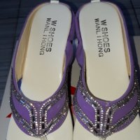 Дамски лилави чехли на висока платформа, снимка 10 - Чехли - 34174883