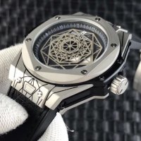 Мъжки часовник Hublot Big Bang Sang Bleu Silver с автоматичен механизъм, снимка 3 - Мъжки - 39334378