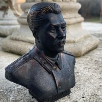 Бронзов бюст,статуетка,преспапие на Й.В.Сталин, снимка 3 - Други - 39246916