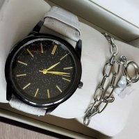 Подаръчен комплект Дамски часовник + гривна + кутия, снимка 2 - Дамски - 40765099