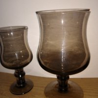 Сервиз чаши от опушено стъкло - 35 броя, снимка 2 - Сервизи - 37672594