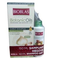 BIOBLAS BOTANIC OILS GARLIC SHAMPOO ANTI HAIR LOSS ШАМПОАН С ЧЕСЪН ПРОТИВ КОСОПАД 360 МЛ + ПОДАРЪК , снимка 1 - Продукти за коса - 44450068