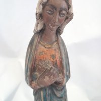 Дървена скулптура на Богородица от 19-ти век., снимка 6 - Антикварни и старинни предмети - 37378736