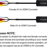 Dingsun RCA към HDMI конвертор, композитен към HDMI конвертор, AV към HDMI адаптер, снимка 4 - Приемници и антени - 42430299