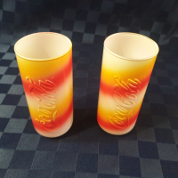 Оригинални рекламни чаши на  Coca Cola от цветно стъкло , снимка 2 - Чаши - 44790018