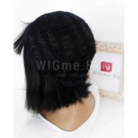Къса черна перука с бретон Нора, снимка 2 - Аксесоари за коса - 32167838