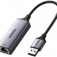 UGREEN USB 3.0 LAN адаптер 10/100/1000 Mbps, USB to RJ45 Ethernet, ASIX 88179, снимка 1 - Други - 34207501