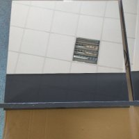 Огледало с етажерка за стена MDF сив висок гланц -30%, снимка 4 - Огледала - 35207736