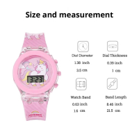 Комплект детски светещ многофункционален електронен часовник + гривна, снимка 7 - Детски - 44796162