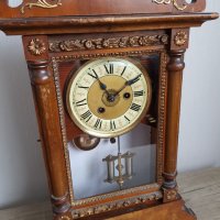 Стар настолен механичен часовник, снимка 8 - Антикварни и старинни предмети - 37485790