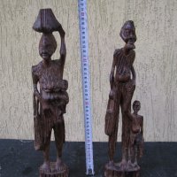  дървена статуетка африканска , снимка 1 - Колекции - 30408416