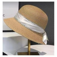 Елегантна и модерна сламена шапка с пандела, снимка 3 - Шапки - 44434299
