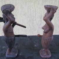  дървена статуетка африканска , снимка 2 - Колекции - 30408440