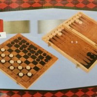 Комплект 3 в 1 шах табла и дама, снимка 2 - Образователни игри - 39224503
