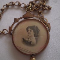 викториянски период пандетив медальон Колие с висулка за носене на снимка дубле, снимка 4 - Антикварни и старинни предмети - 38877361