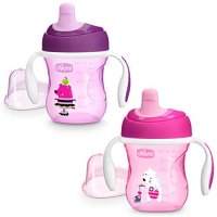 Chicco Преходна чаша 200 ml 6м+ за момиче, снимка 1 - Прибори, съдове, шишета и биберони - 38856988