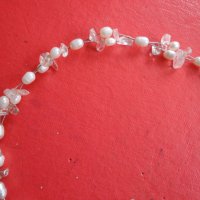 Колие гердан естествени перли и камъни , снимка 5 - Бижутерийни комплекти - 40427275