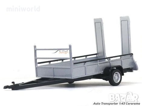 Auto Transporter trailer ремарке за кола - мащаб 1:43 на Cararama моделът е нов в кутия, снимка 1