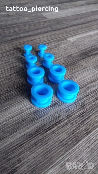 Акрилни флешове с резба сини, снимка 1