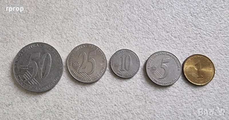 Монети . Южна Америка . Еквадор . 1, 5, 10, 25 и 50 сентавос . 5 бройки., снимка 1