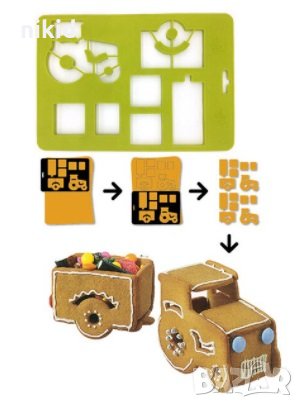 3D Пластмасова форма резец резци за направа на Кола влак Джип багер камион ремарке пластмасов резец , снимка 1