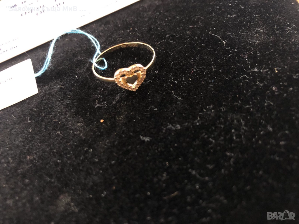 Златен Дамски Пръстен 1.06гр 14к размер 17-57, снимка 1