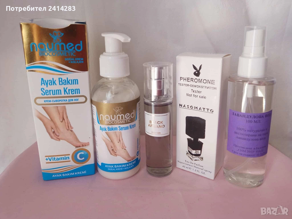 Промо комплект 912-парфюм тестер Nasomatto, лав.вода 100 мл.+серум за крака Naumed, снимка 1